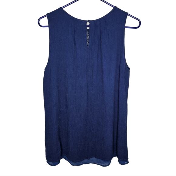 Naked Zebra Blue Lace and Lined Tank Top Large - Picture 7 of 7